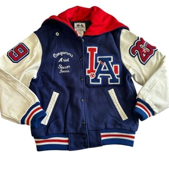 Holloway Blue and White Varsity Jacket - Picture 1 of 9